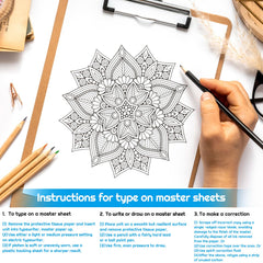 Papel de transferencia para tatuajes (100 hojas tamaño A4), papel térmico para plantillas, ideal para uso comercial y personal, ideal para impresoras y suministros de tatuajes.