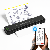 Impresora inalámbrica de plantillas para tatuajes P84: ideal para profesionales y principiantes, con conectividad Bluetooth y USB, incluye 10 plantillas gratis.