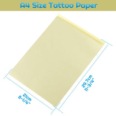 Tattoo Transfer Paper - 100 Sheets A4 Size, Thermal Stencil Paper for Tattoo Transfer Kit - Commercial & Personal Use, DIY Tattoo Tracing Paper Compatible with tattoo Printer & Tattoo Supplies